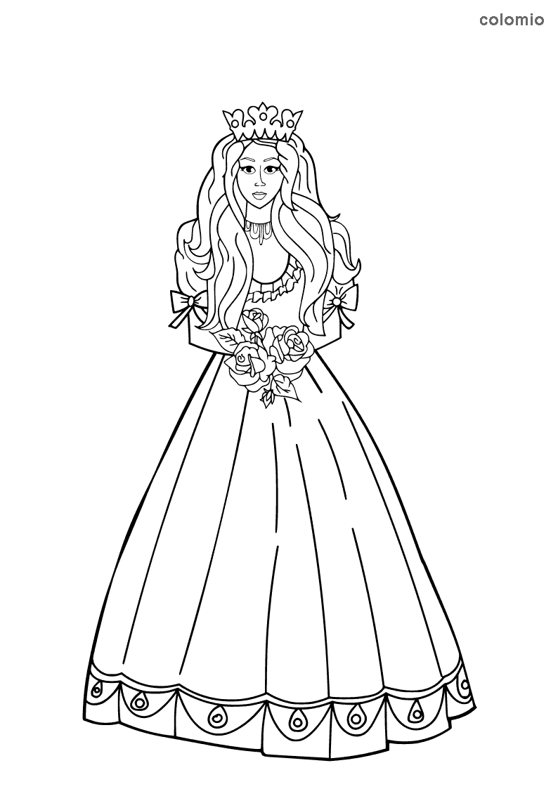 Princesses Coloring Pages Free Printable Princess Coloring Sheets