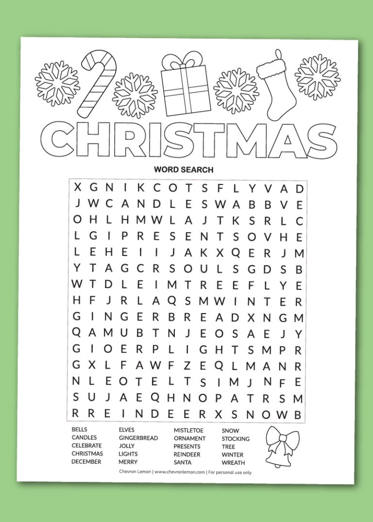 printable christmas word search puzzle free