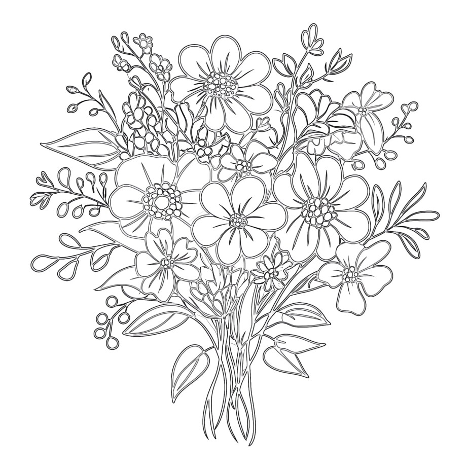 flower printable colouring pages