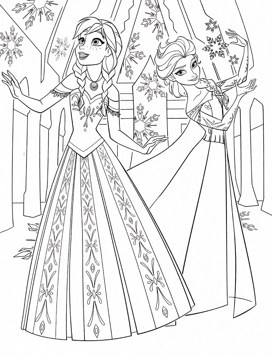 Printable Frozen Colouring Pages