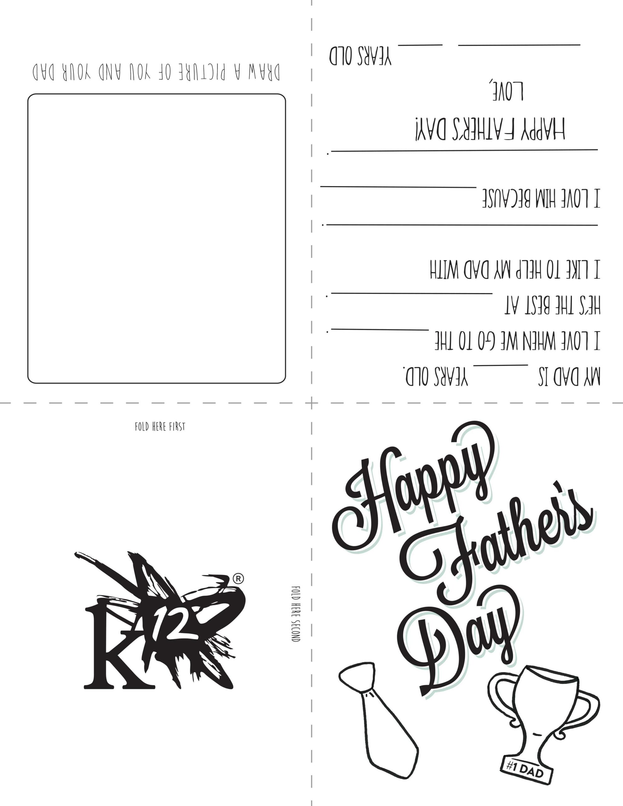 fathers day card printable