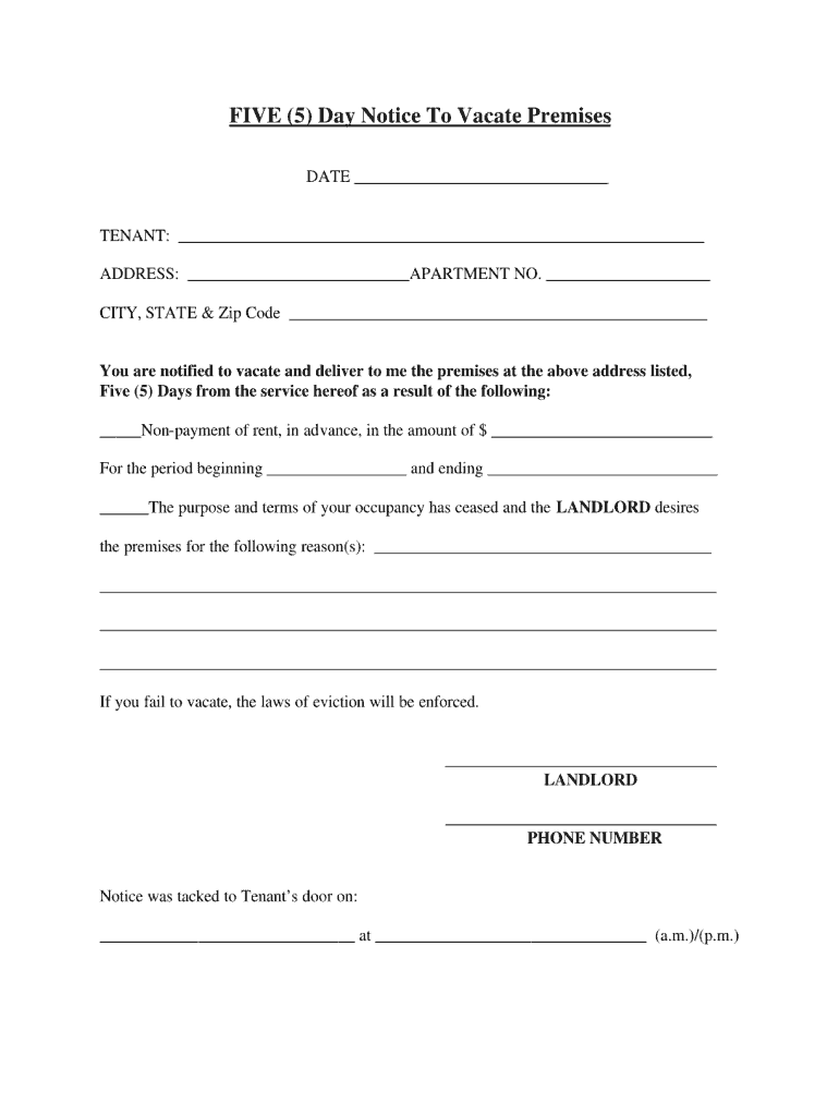 free printable eviction notice