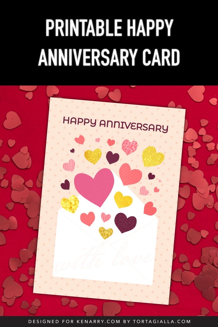 Printable Happy Anniversary Card Freebie Ideas For The Home