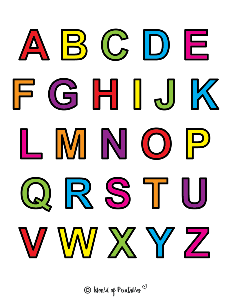 Printable Alphabet Letters Free