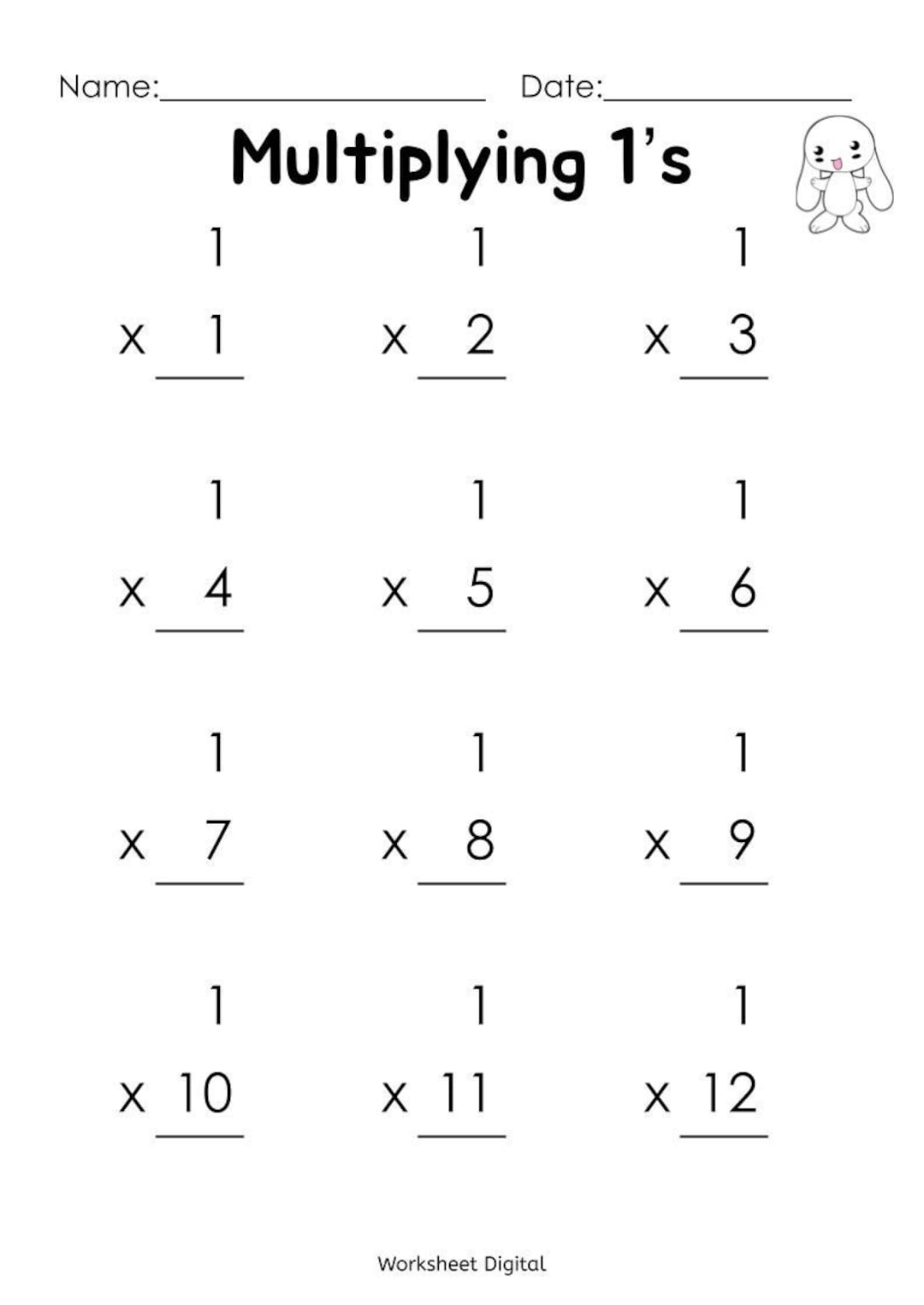 multiplication practice sheets printable
