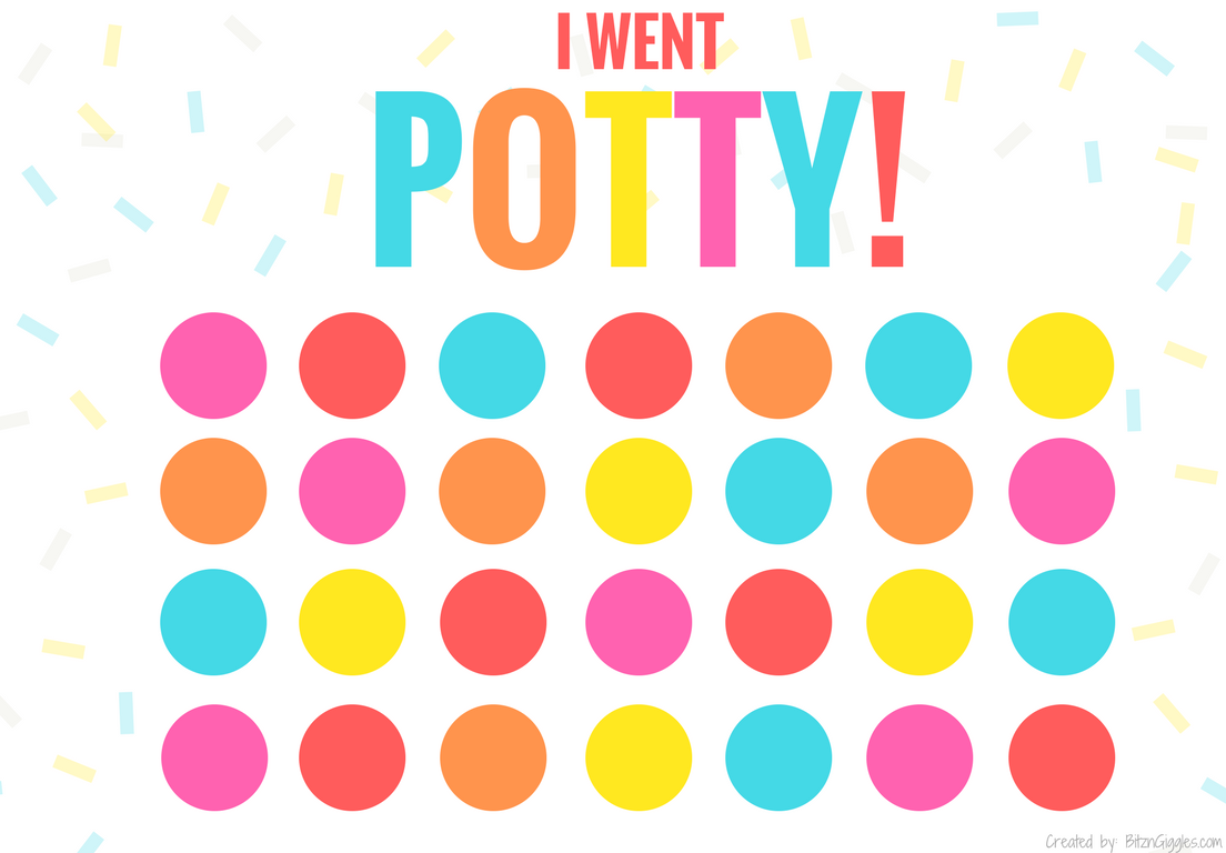 free printable potty training chart