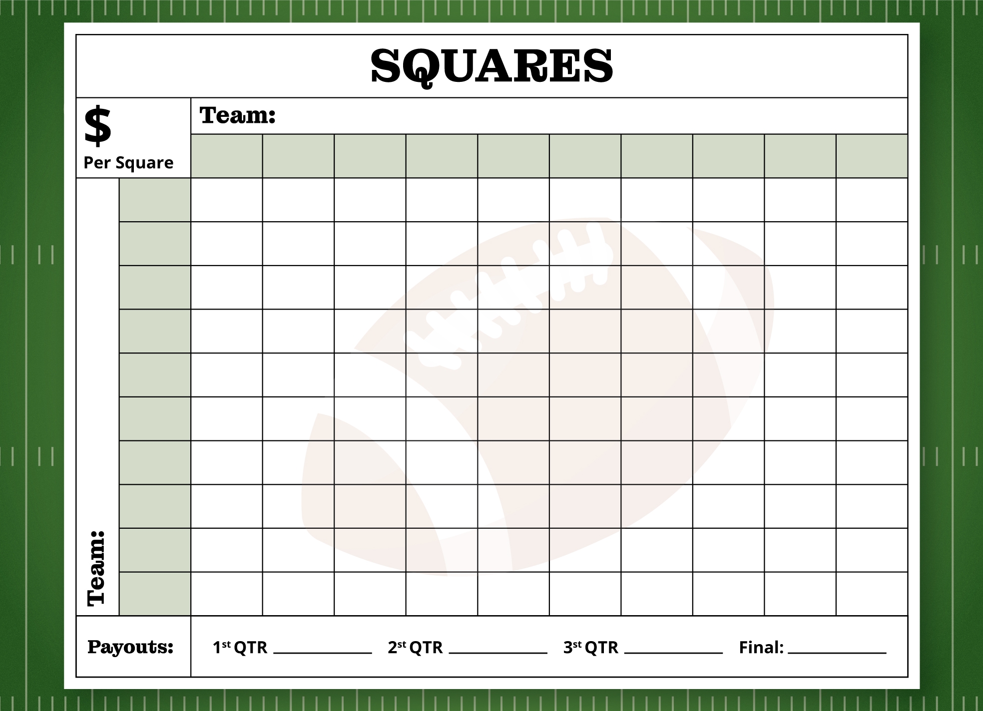 free printable football squares pdf