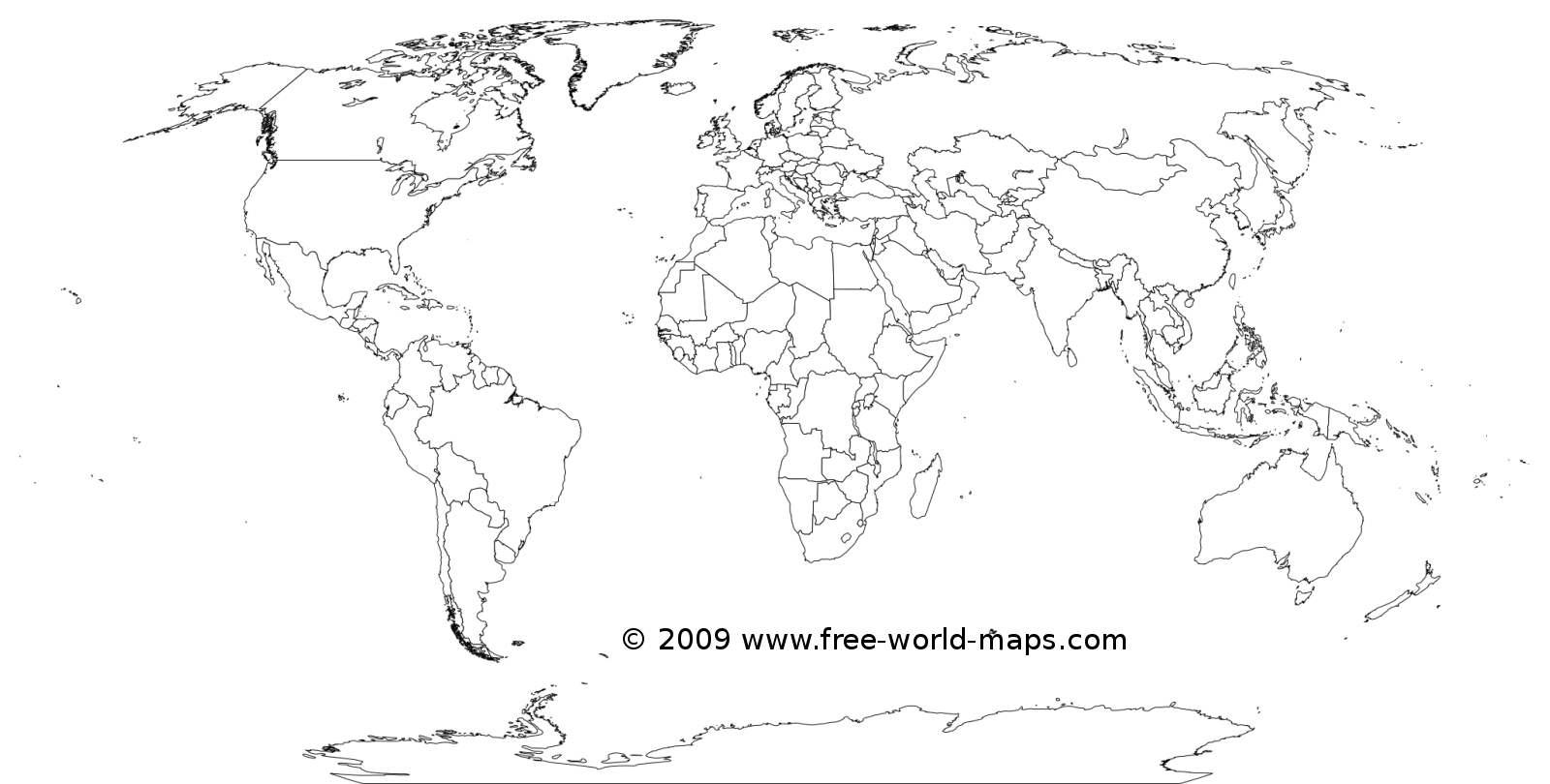 free printable world map