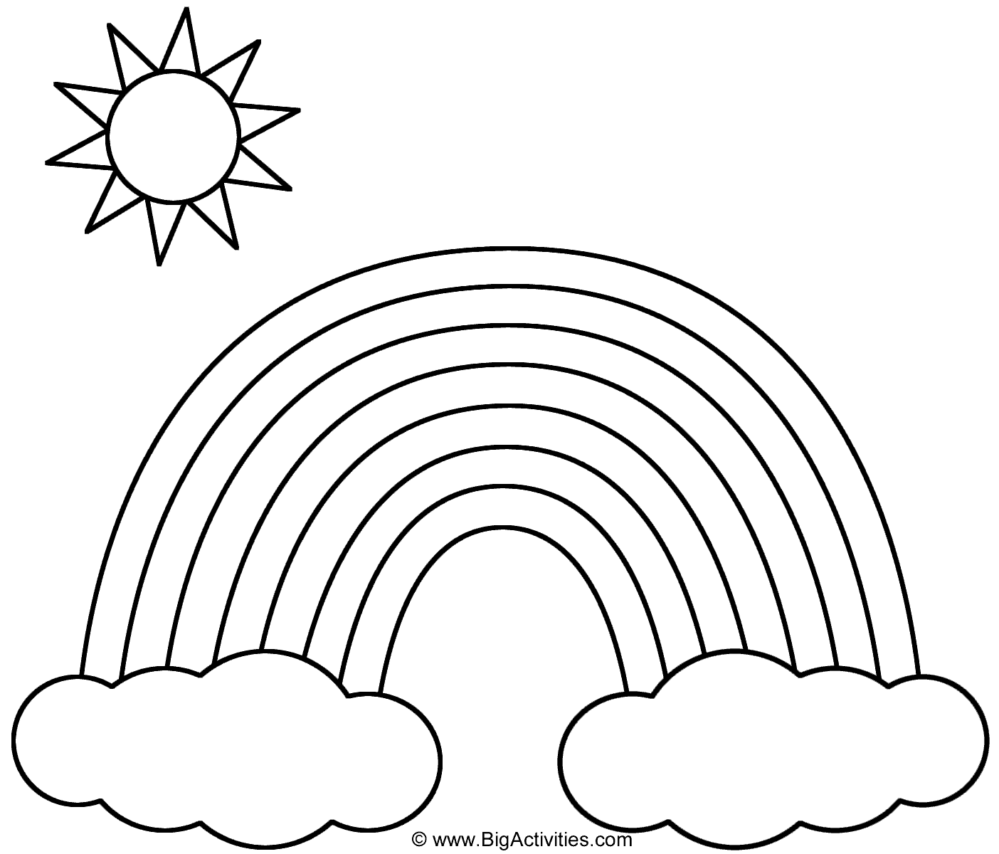 Rainbow Coloring Page Printable