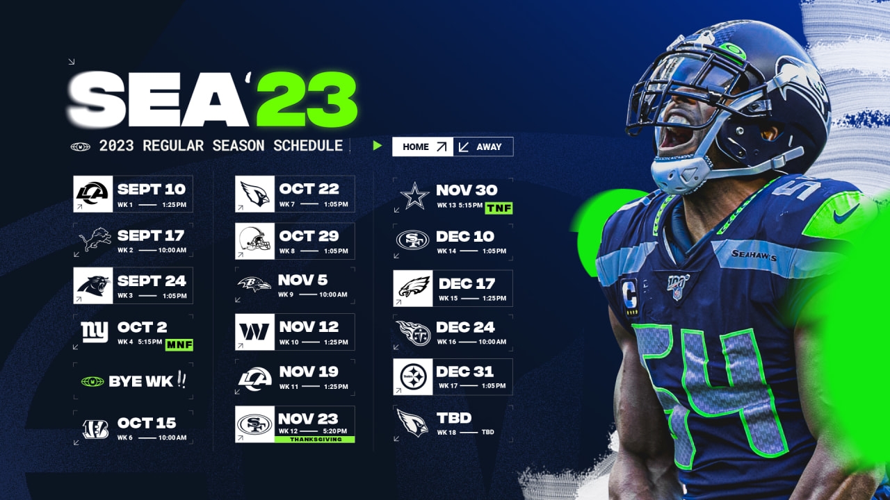 Seahawks Release Official 2023 Schedule Worksheets Library