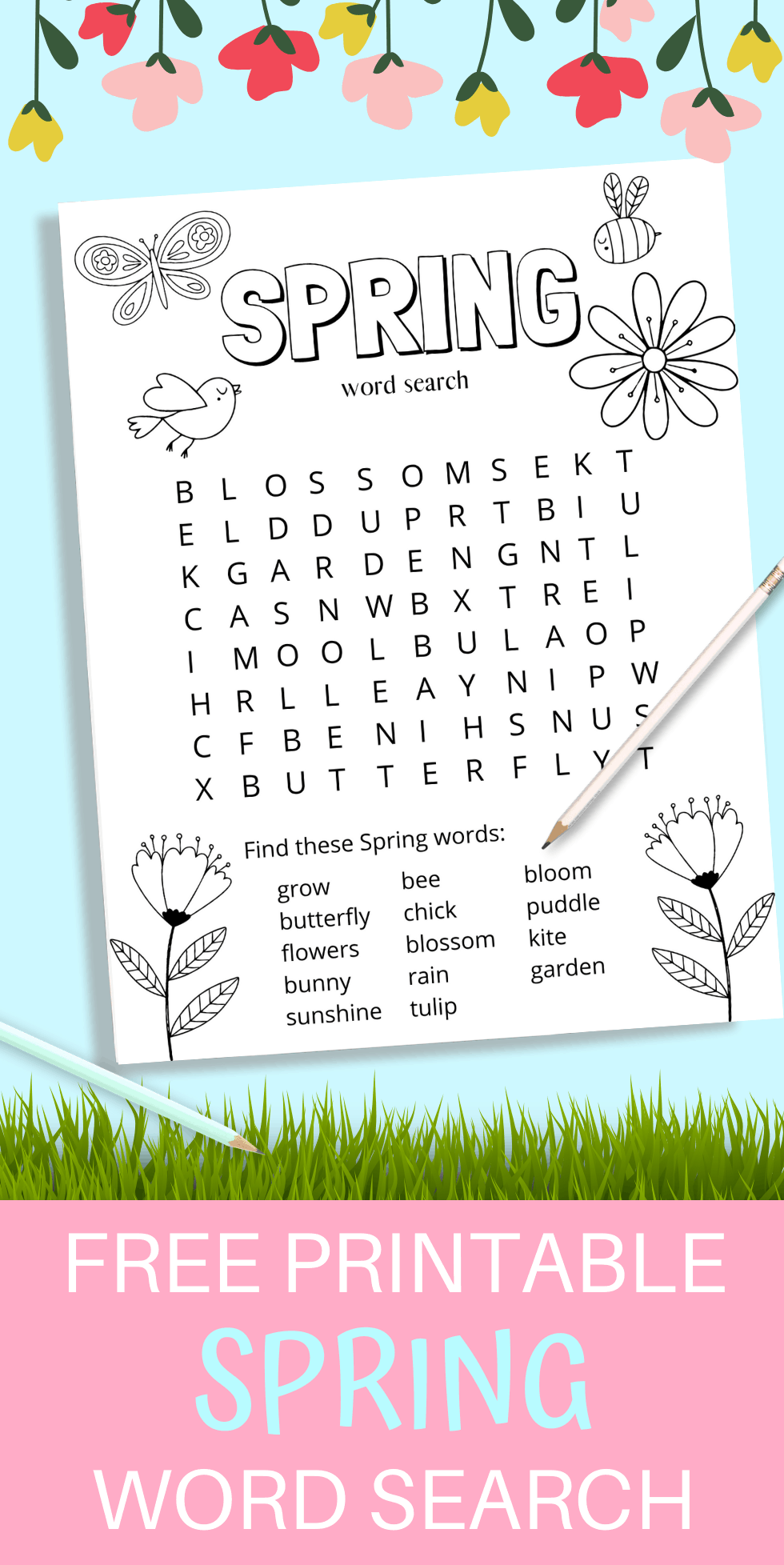 free printable childrens word search
