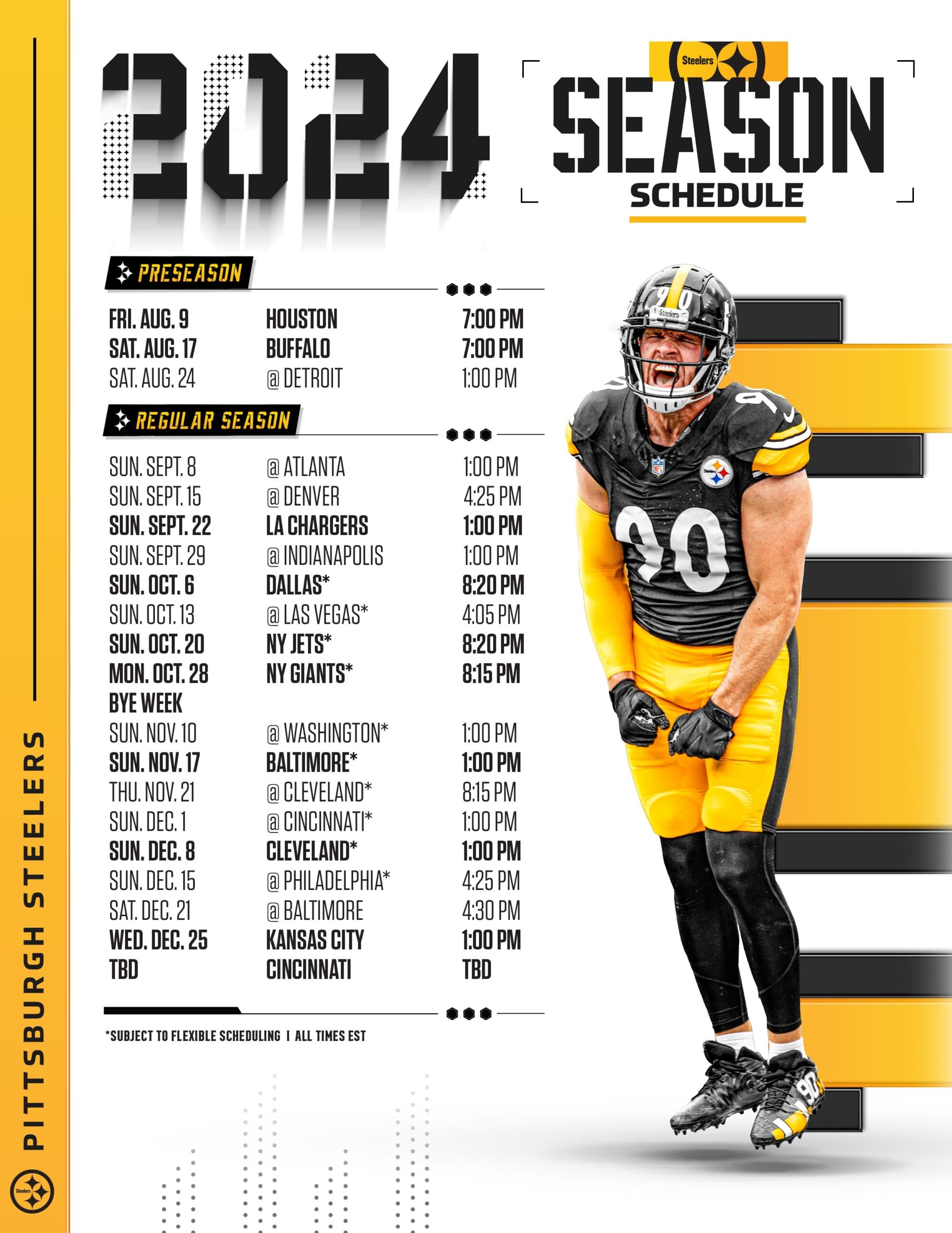 Steelers Schedule Pittsburgh Steelers Steelers Worksheets Library