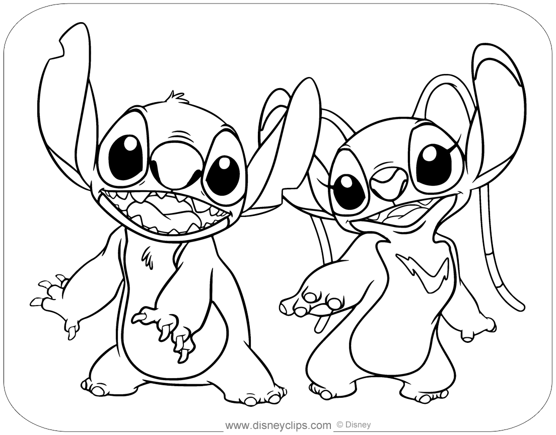 printable stitch coloring pages