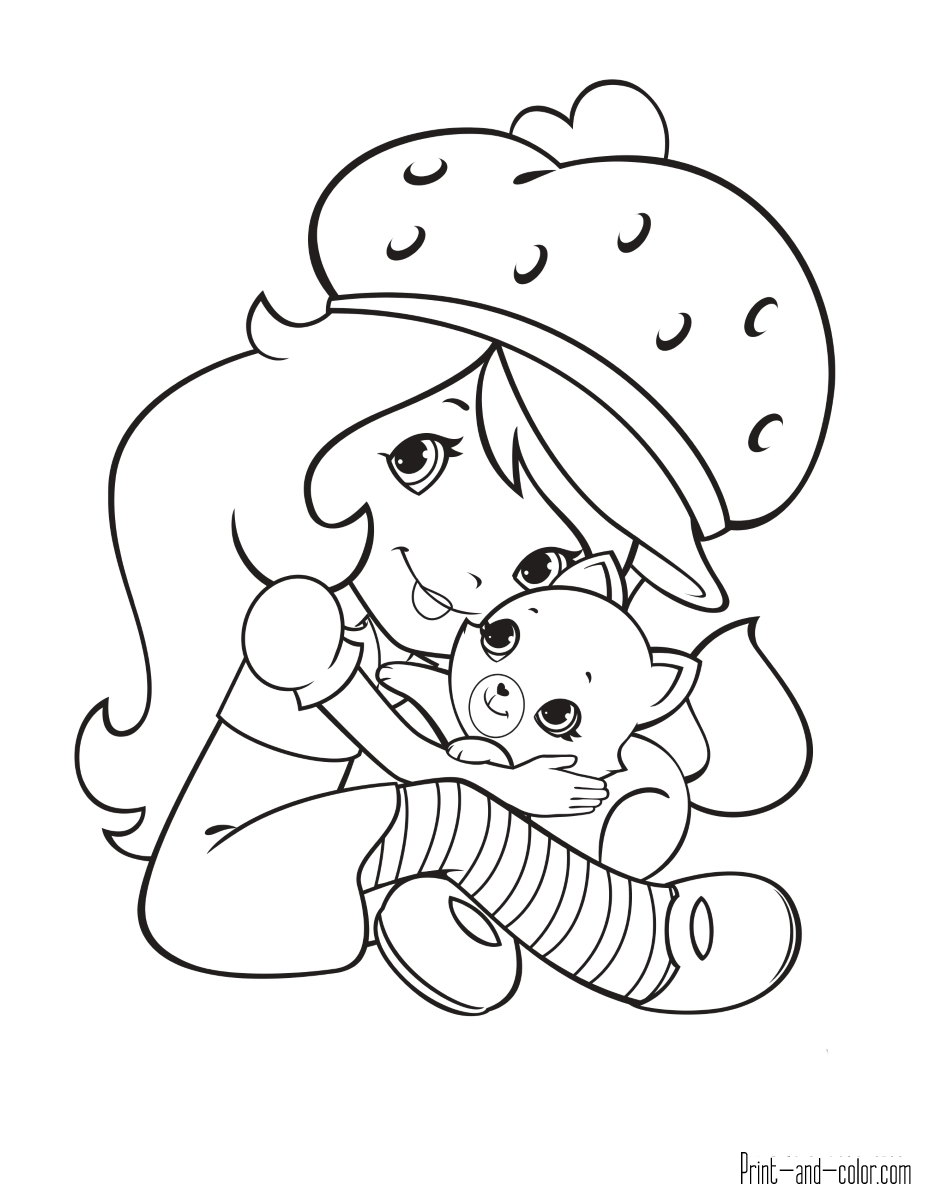 Strawberry Shortcake Printable Coloring Pages