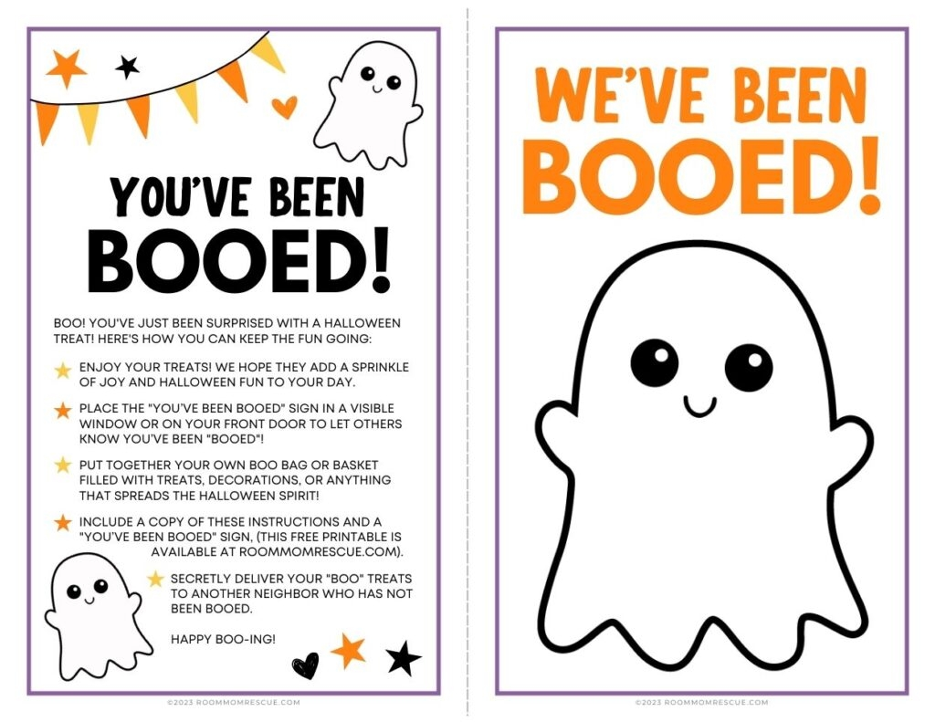 you've been booed printable