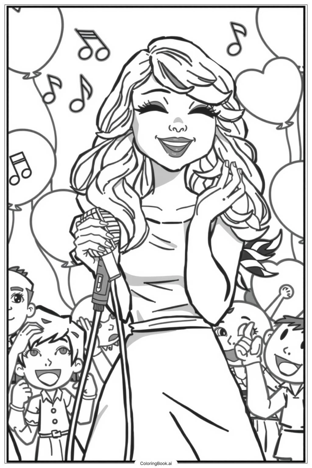 printable coloring pages taylor swift