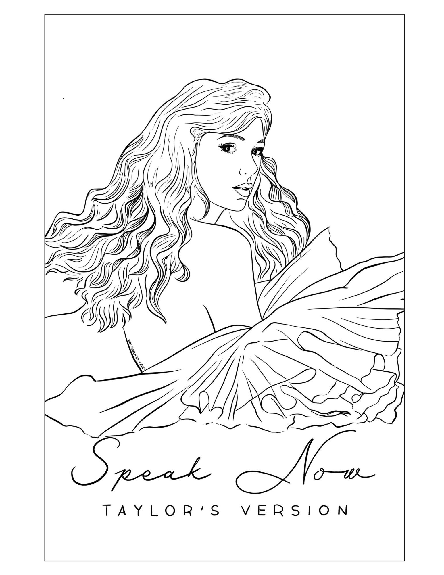 taylor swift coloring pages printable