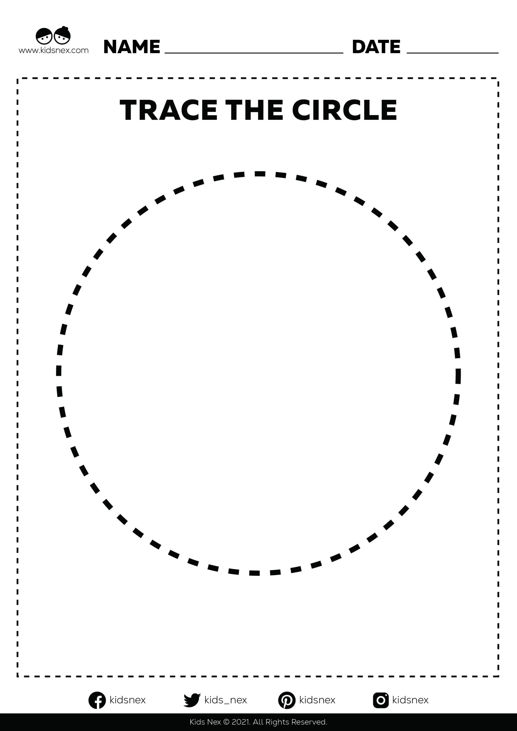 circle worksheet preschool