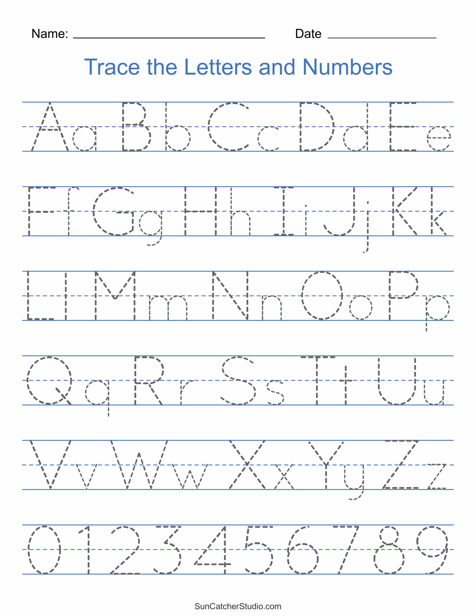 Printable Letter Tracing Worksheets