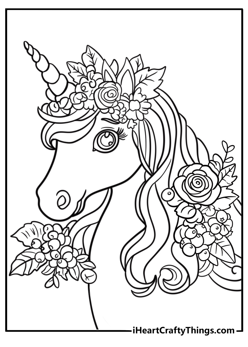 free unicorn printable coloring pages