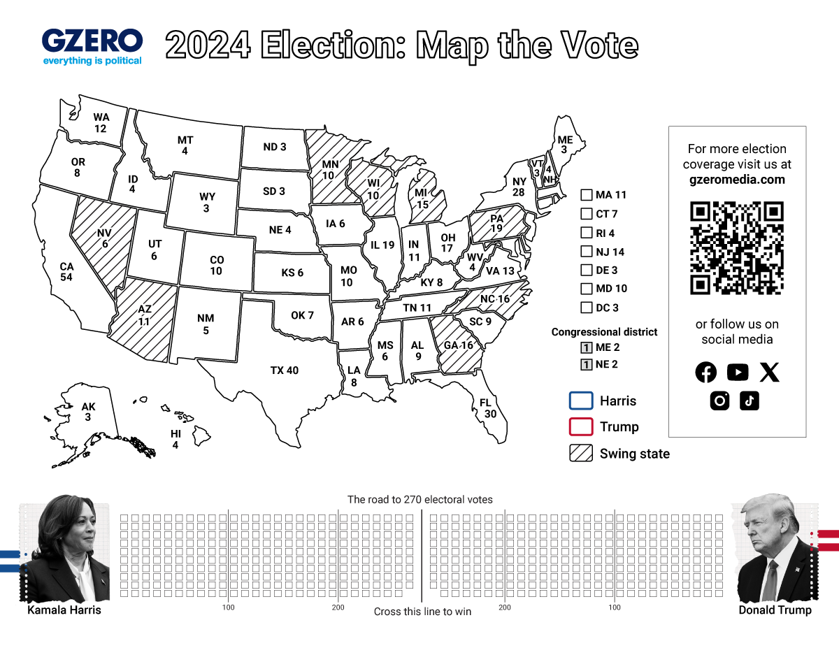 printable electoral college map 2024