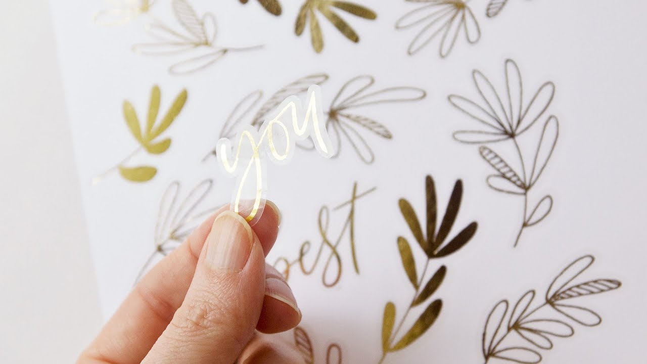 Video How To Make Print Cut Hot Foil Stickers White Clear 