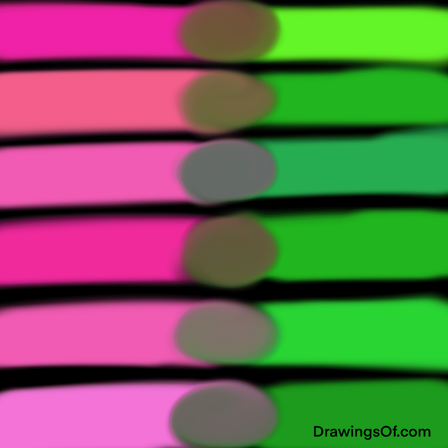 What Color Does Pink And Green Make Drawings Of 