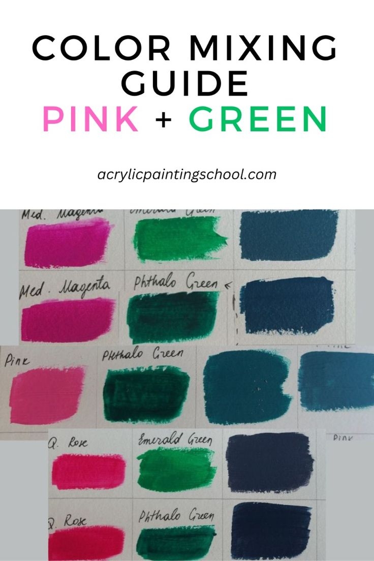 What Does Pink And Green Make When Mixed 
