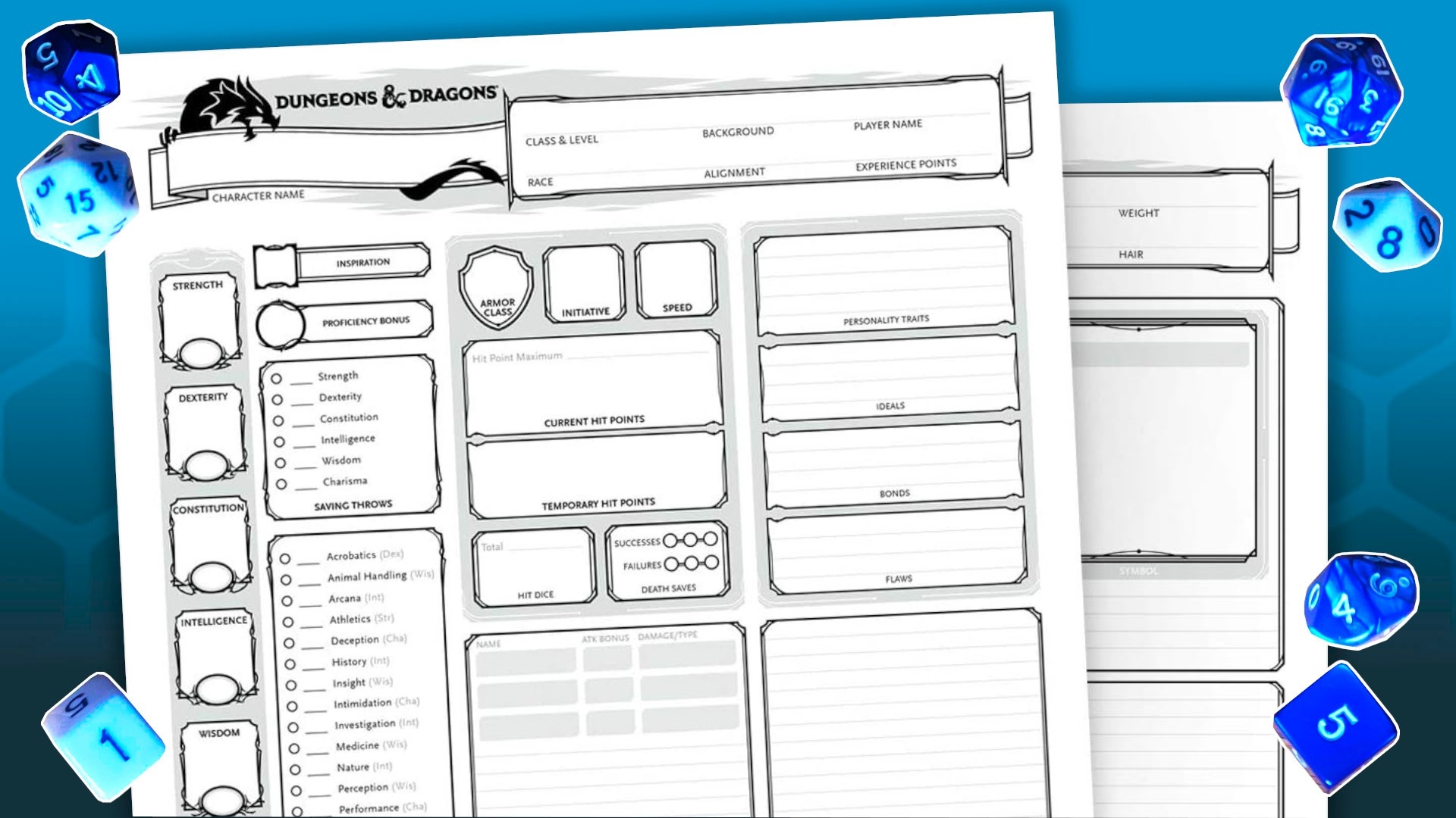 dnd printable character sheet