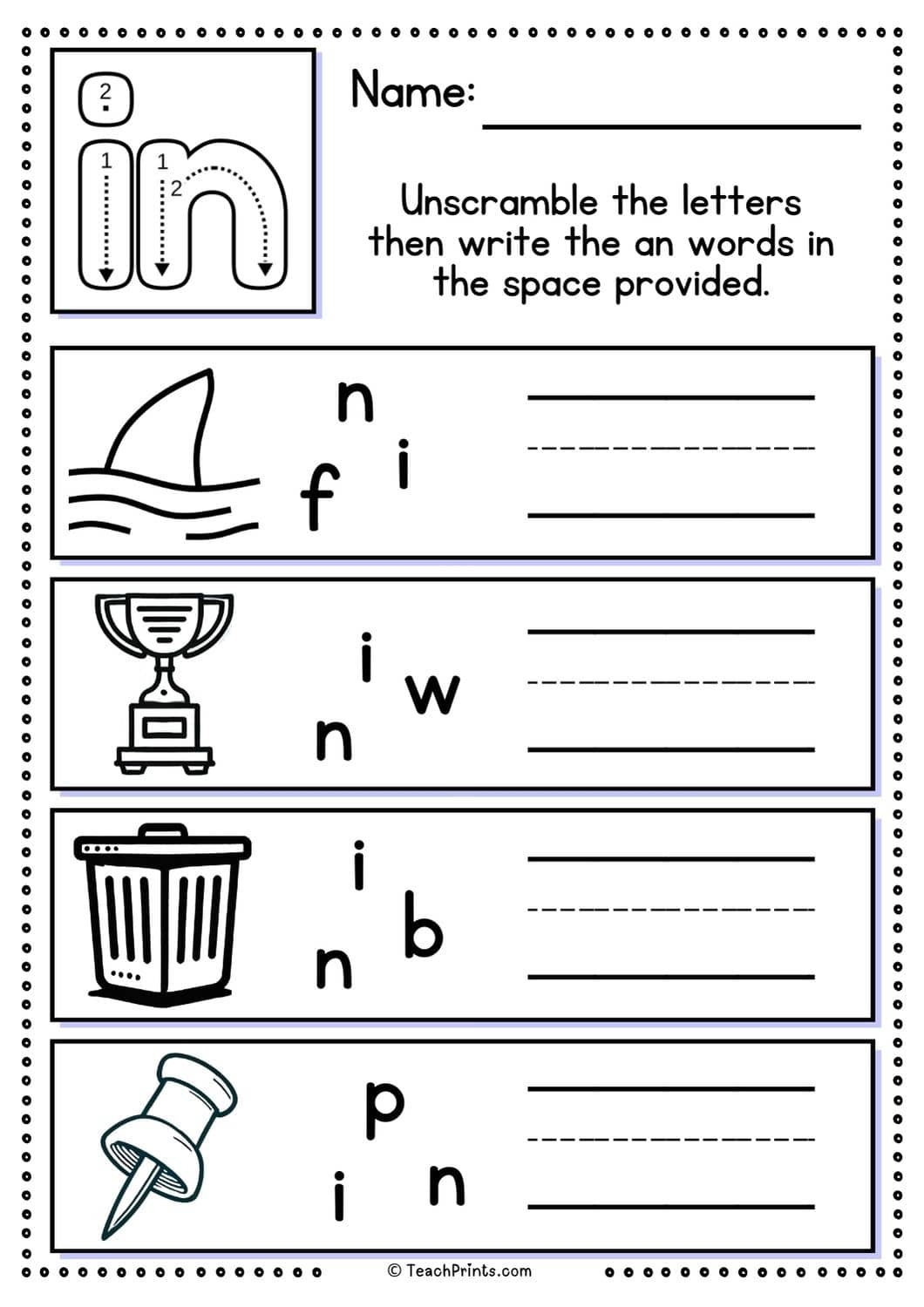 en word family worksheets