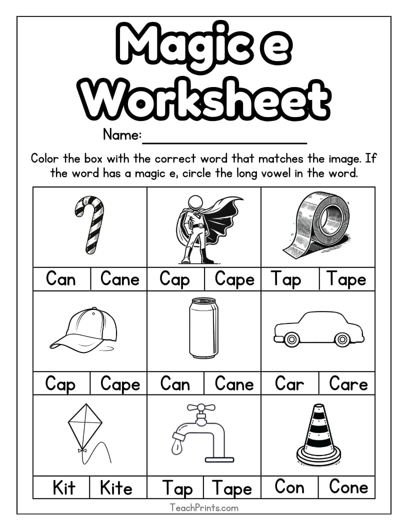 13 Magic E Worksheets Free PDF Printables Teach Prints 13 Magic E Worksheets Free PDF Printables Teach Prints