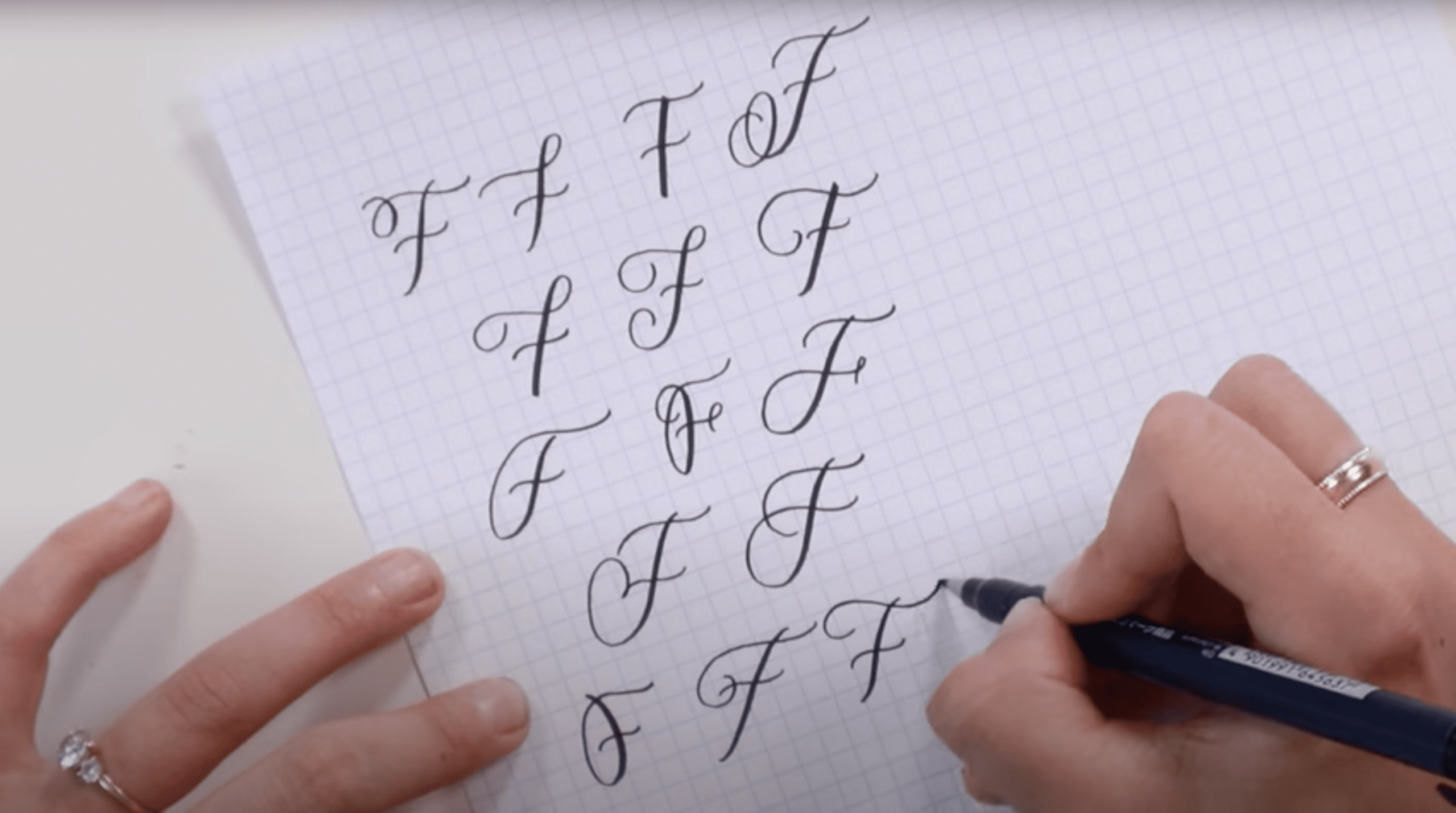 15 Ways To Write Letter F In Brush Calligraphy The Happy Ever Crafter Inc 