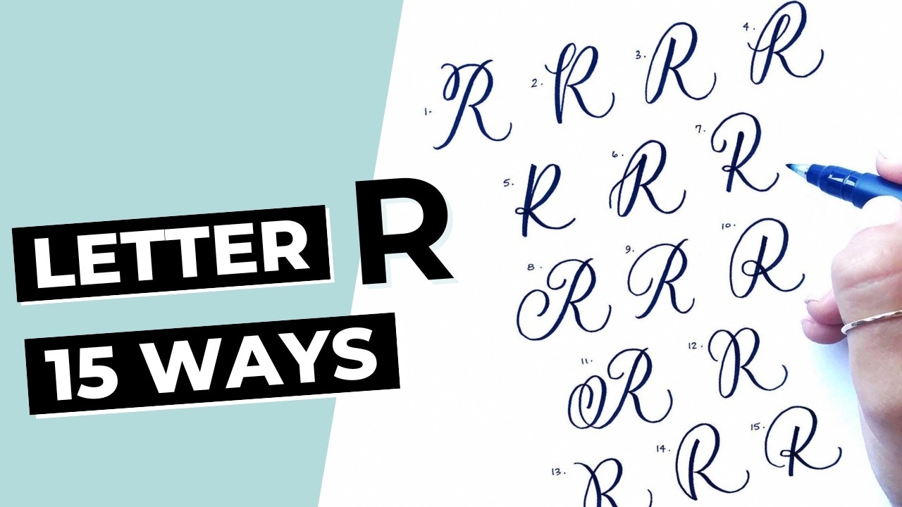 15 Ways To Write The Letter R In Brush Calligraphy YouTube