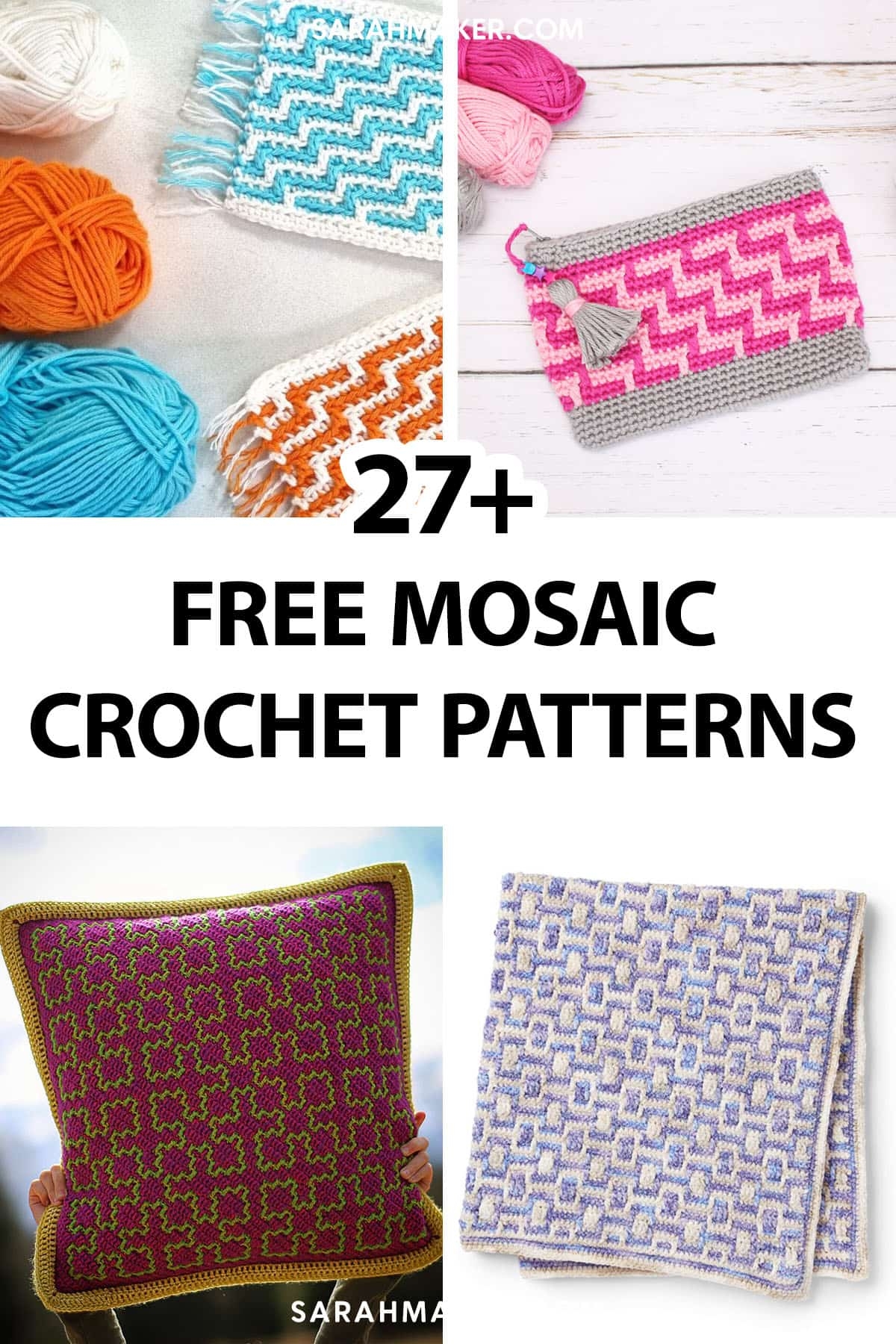 27 Free Mosaic Crochet Patterns For All Skill Levels Sarah Maker 27 Free Mosaic Crochet Patterns For All Skill Levels Sarah Maker
