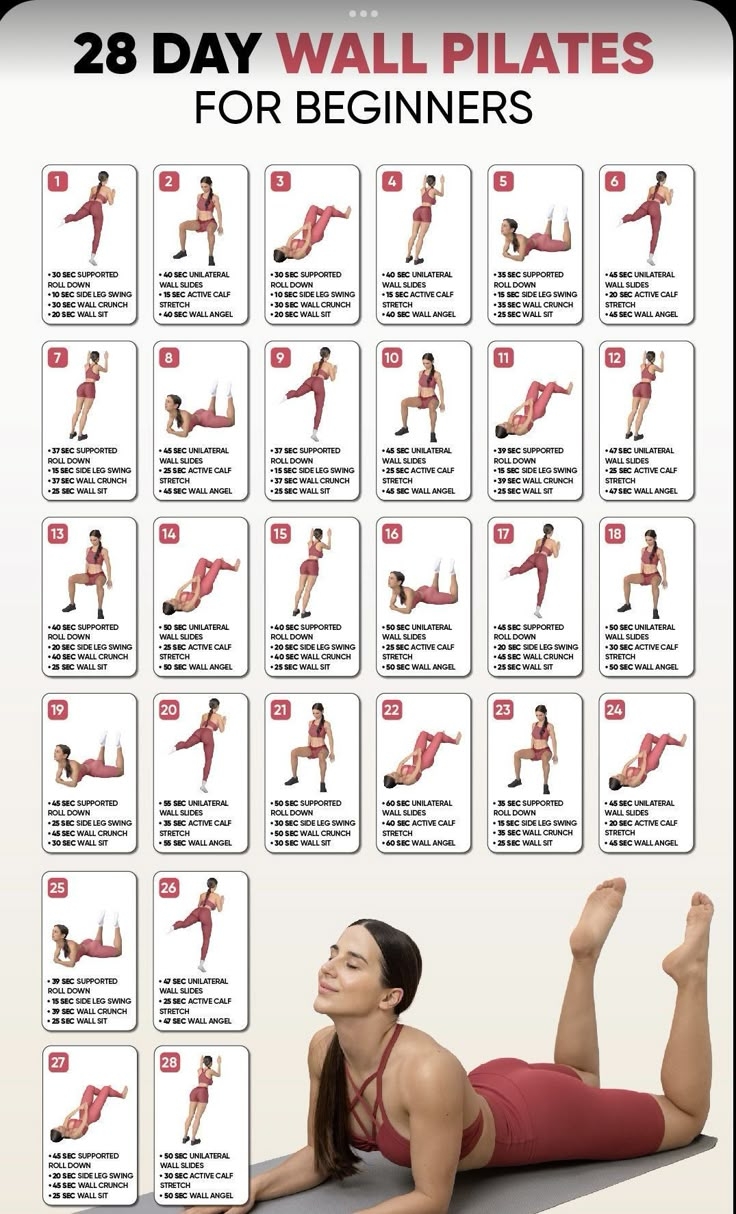 28 Day Wall Pilates Challenge Free Plan Real Results