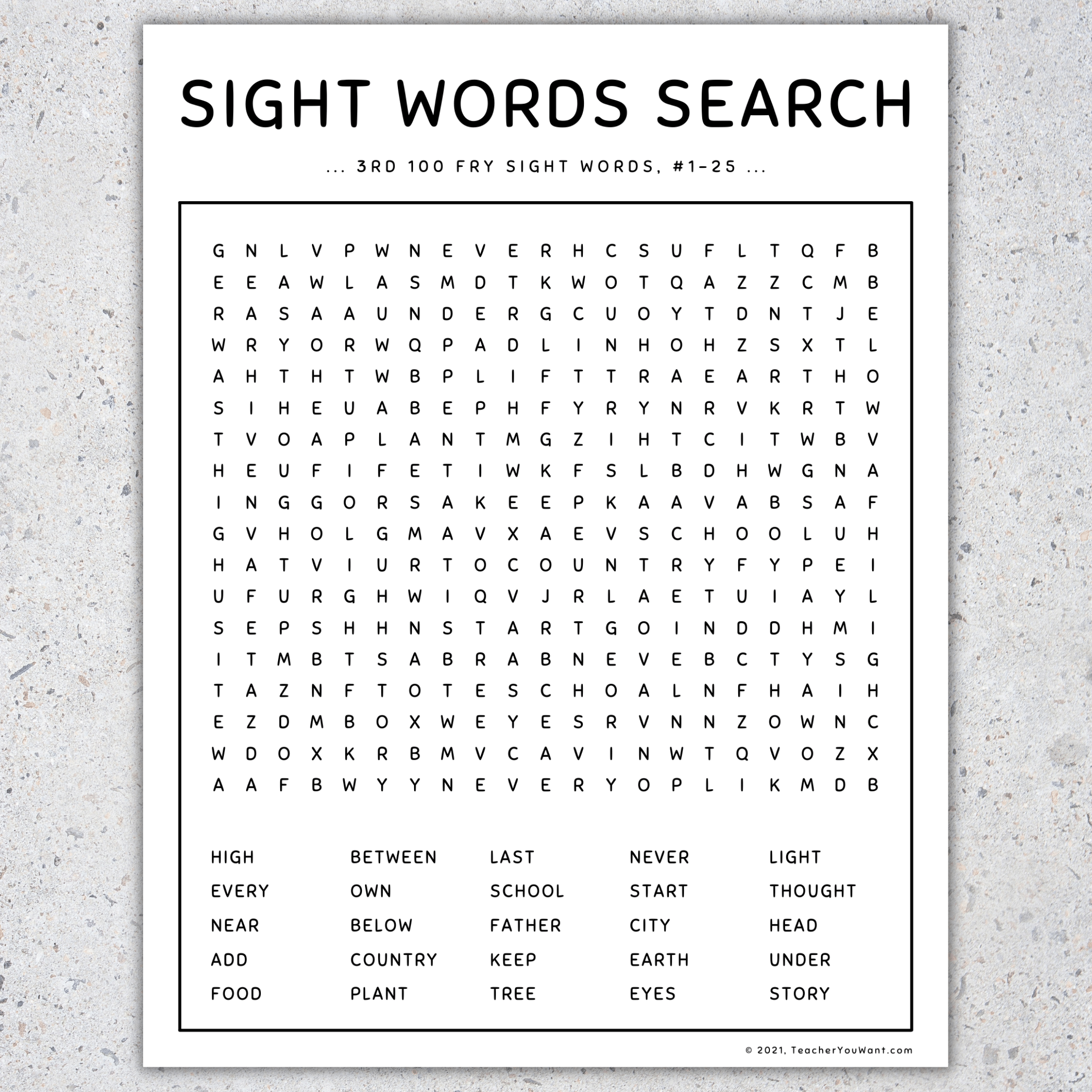 3rd 100 Fry Sight Words Word Search Sight Words Practice Game SET 6 Made By Teachers 3rd 100 Fry Sight Words Word Search Sight Words Practice Game SET 6 Made By Teachers