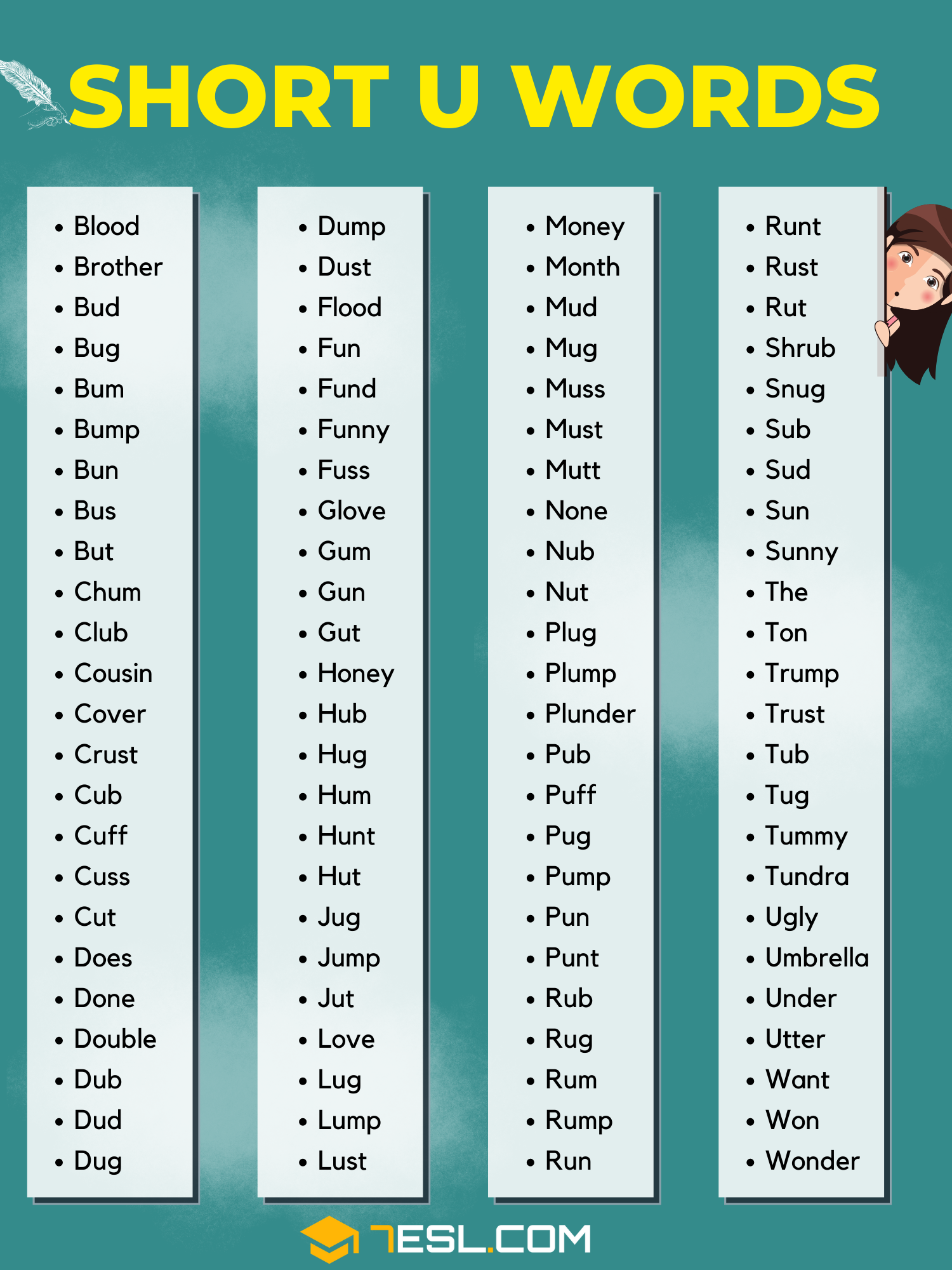 90 Short U Words With Useful Examples In English 7ESL