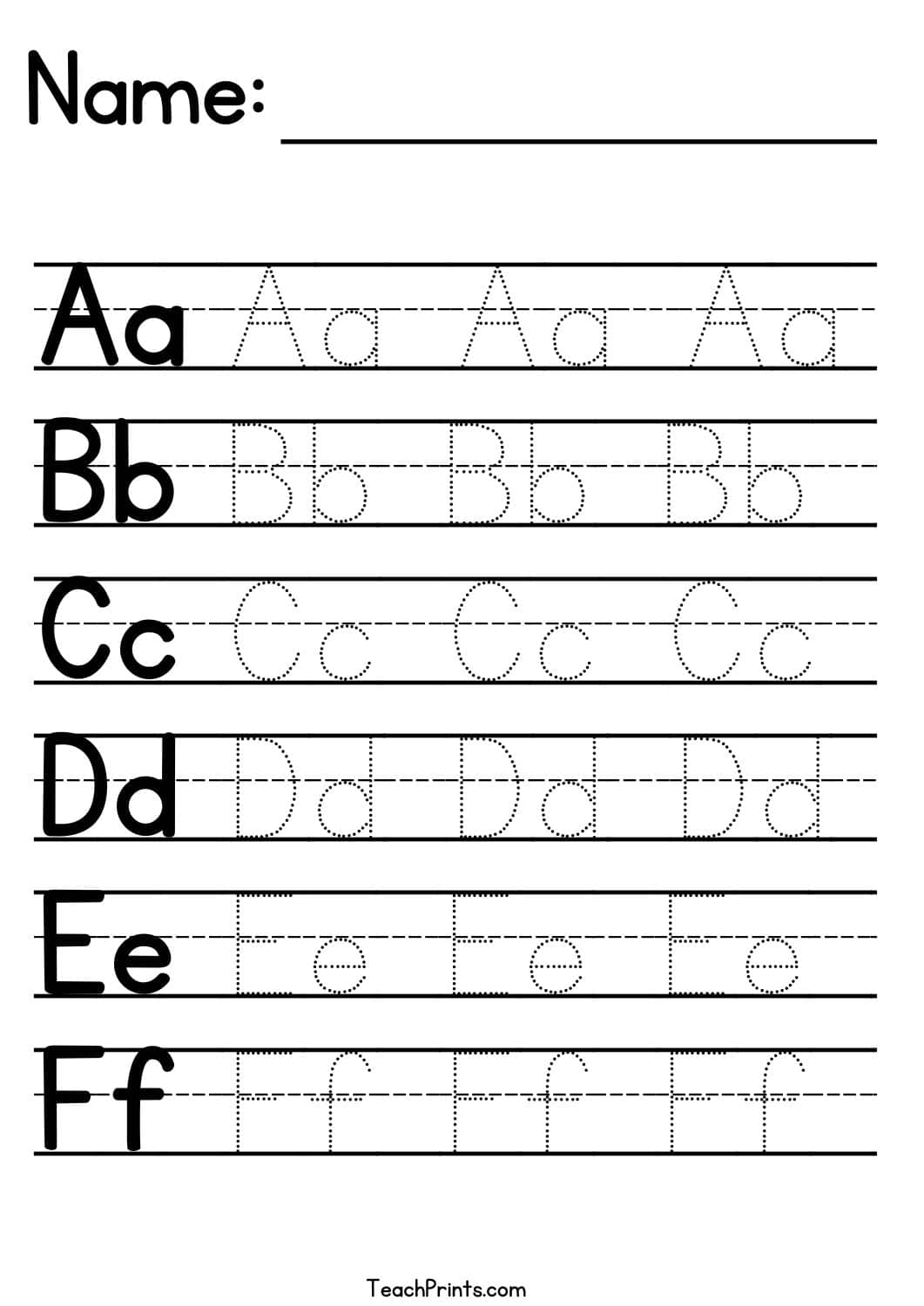 letter tracing worksheets printable