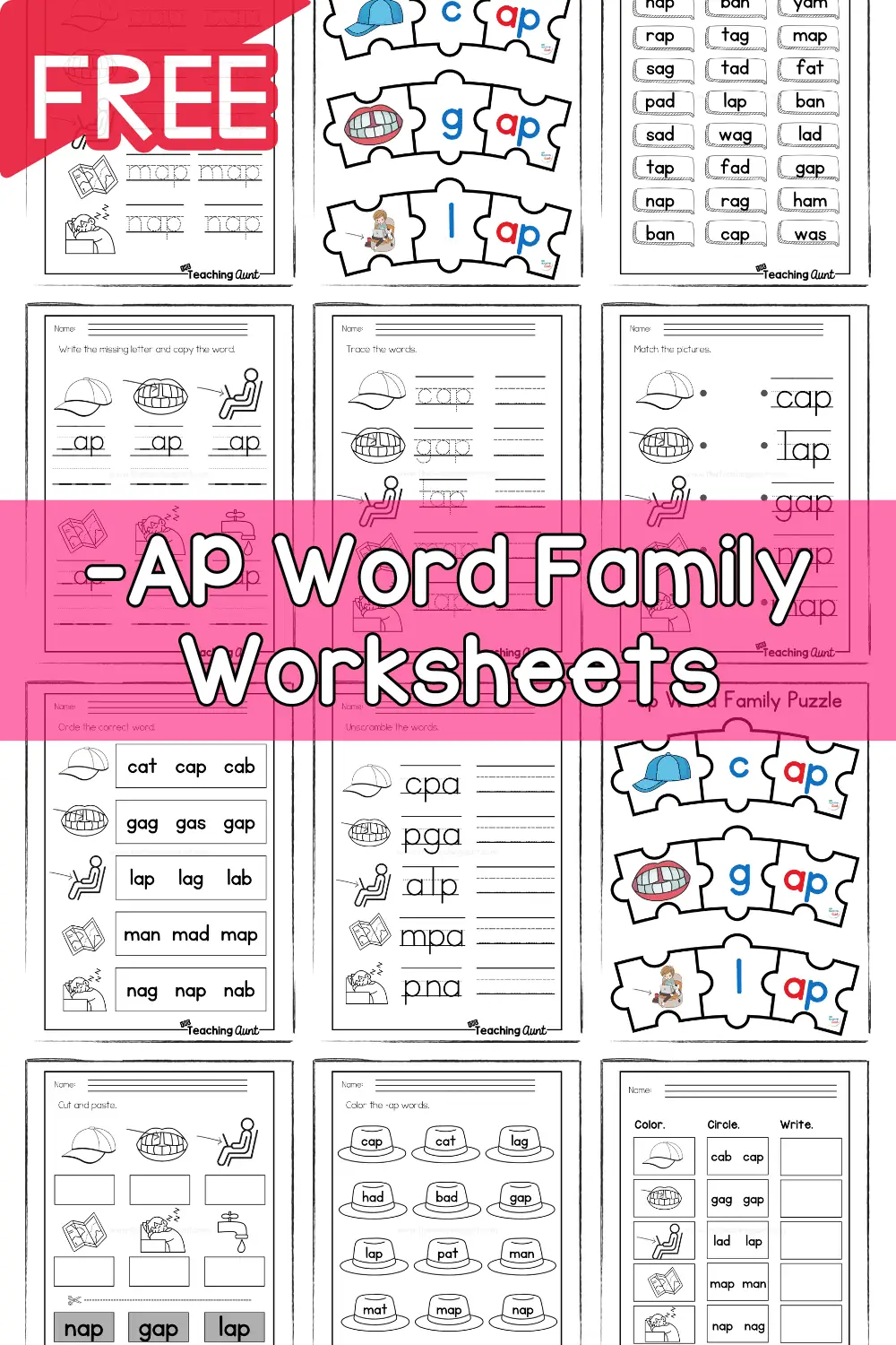 AP Word Family Worksheets The Teaching Aunt