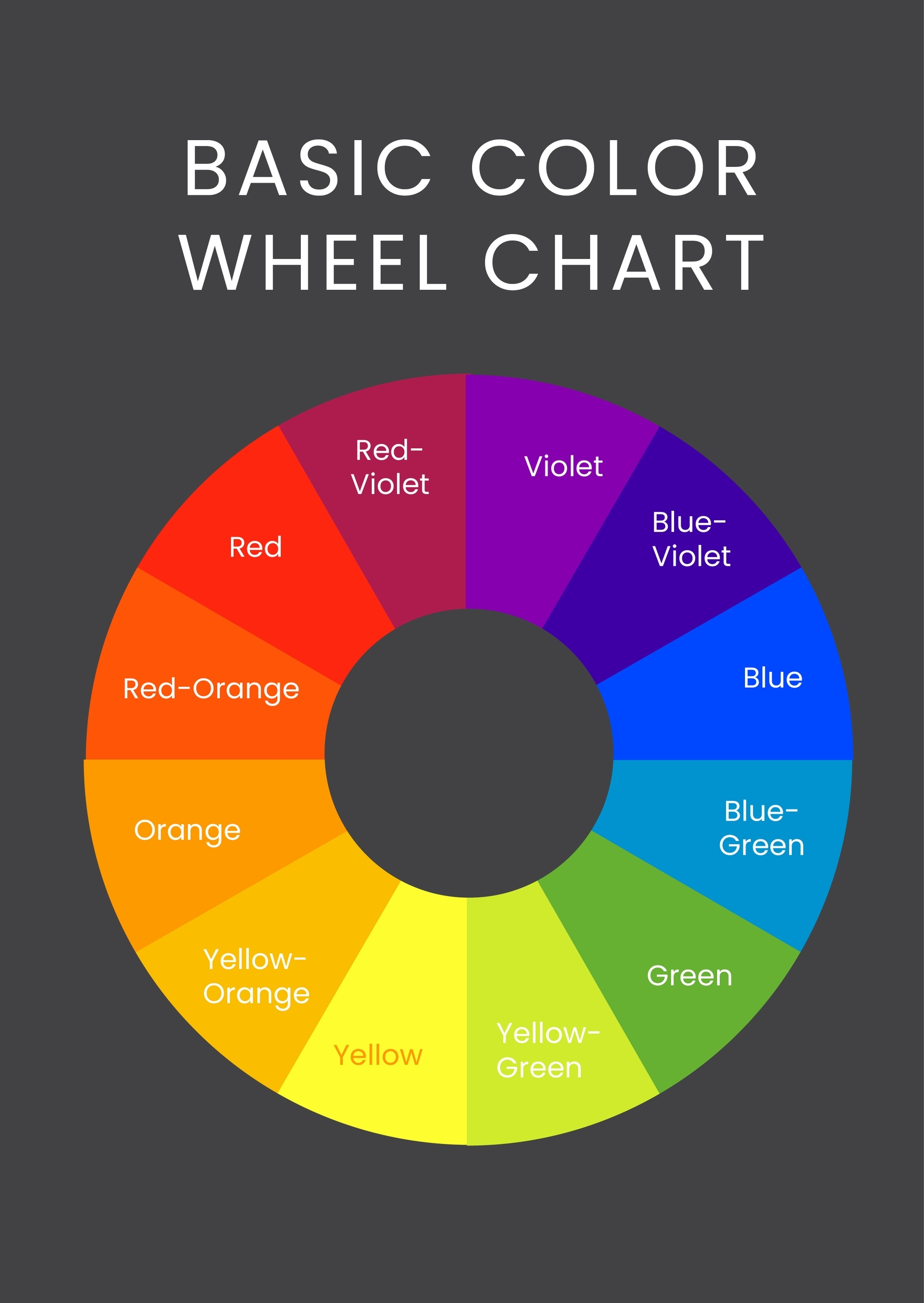 Basic Color Wheel Chart In Illustrator PDF Download Template Basic Color Wheel Chart In Illustrator PDF Download Template