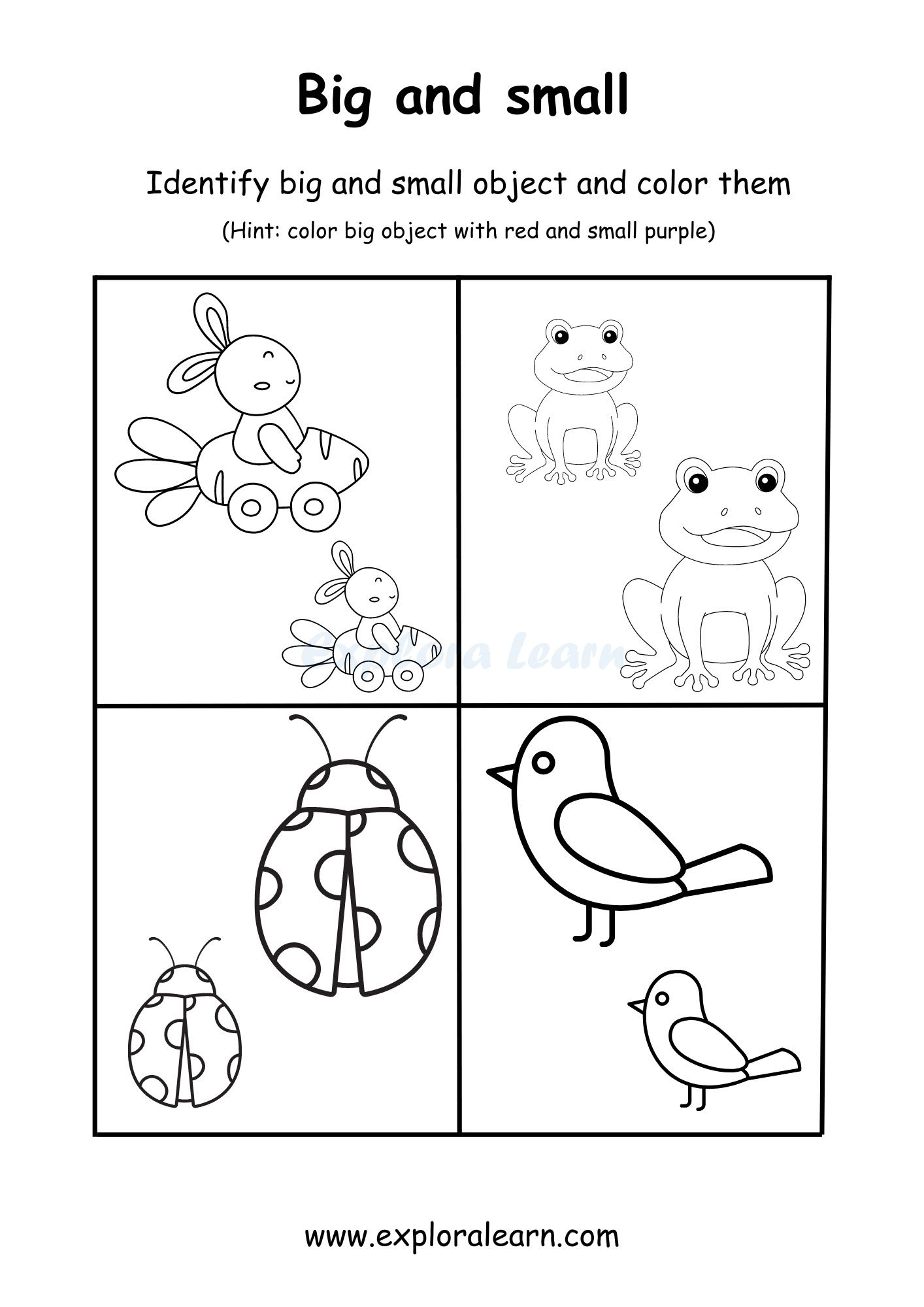 Big And Small Comparison Worksheets For Preschool And Kindergarten 2 To 6 Years Kids Big And Small Comparison Worksheets For Preschool And Kindergarten 2 To 6 Years Kids
