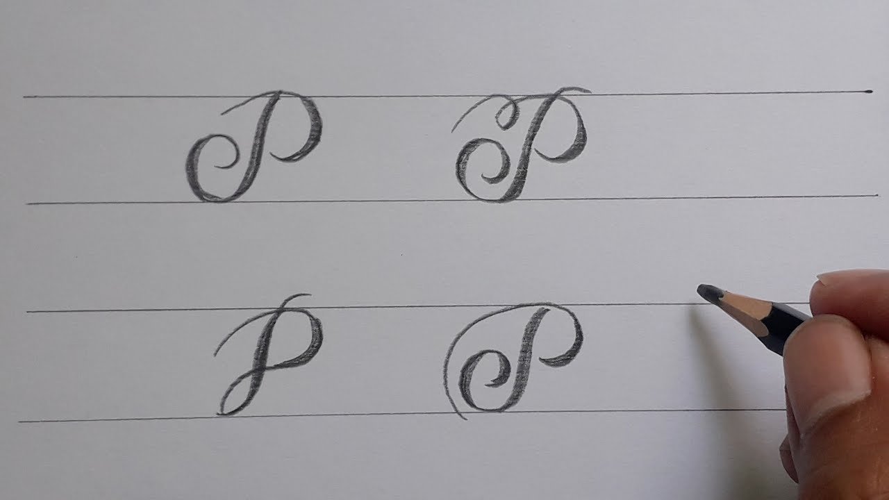 Calligraphy Handwriting Letter P In Cursive Design How To Write Stylish Alphabet For Beginners YouTube
