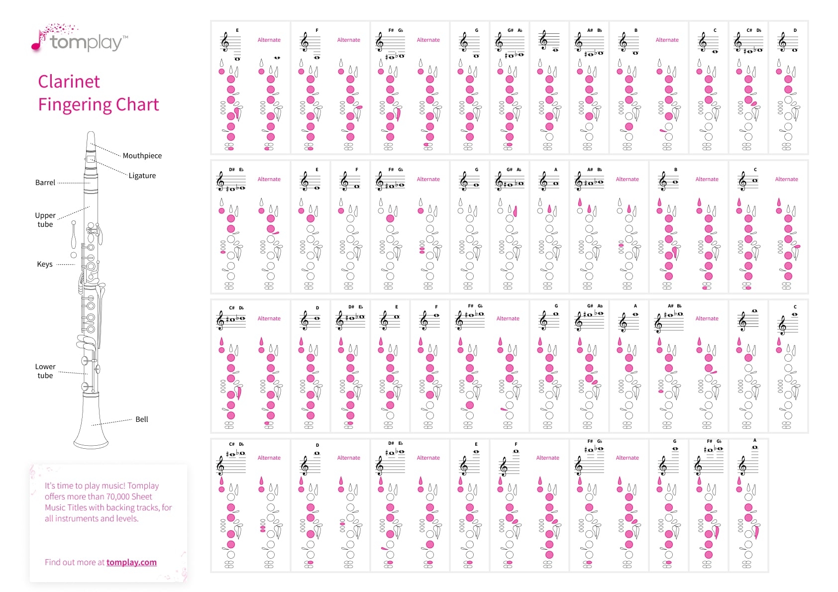 Clarinet Fingering Chart Interactive Tool For All Clarinet Players Clarinet Fingering Chart Interactive Tool For All Clarinet Players