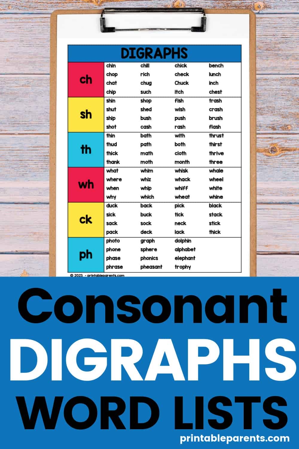 Consonant Digraphs List Printable Parents Consonant Digraphs List Printable Parents