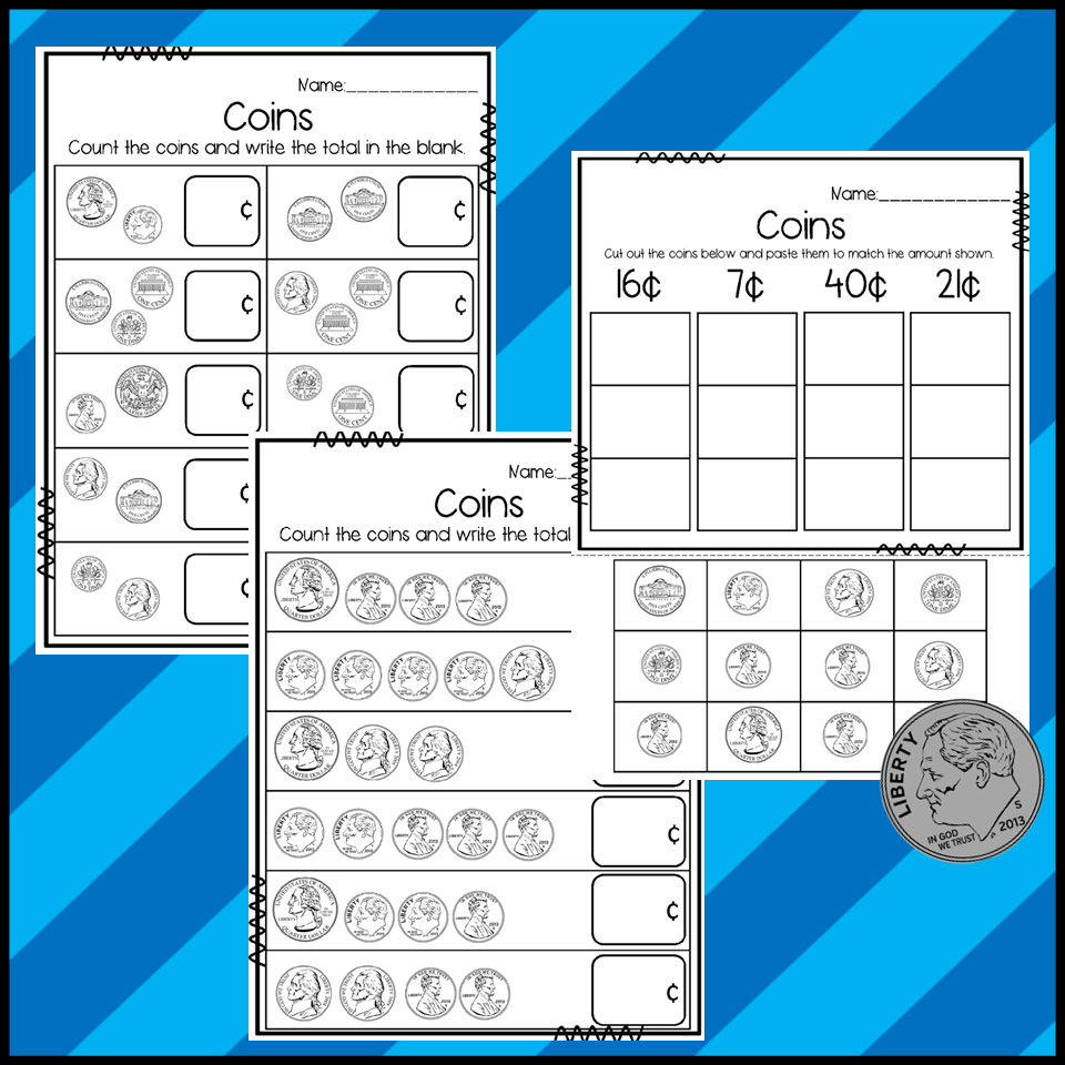 Counting Coins Worksheets Penny Nickel Dime And Quarter Money Made By Teachers Counting Coins Worksheets Penny Nickel Dime And Quarter Money Made By Teachers
