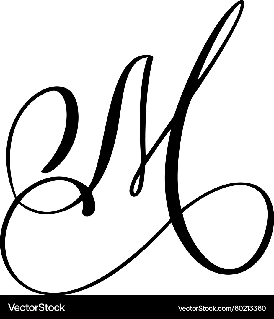 the letter m in cursive
