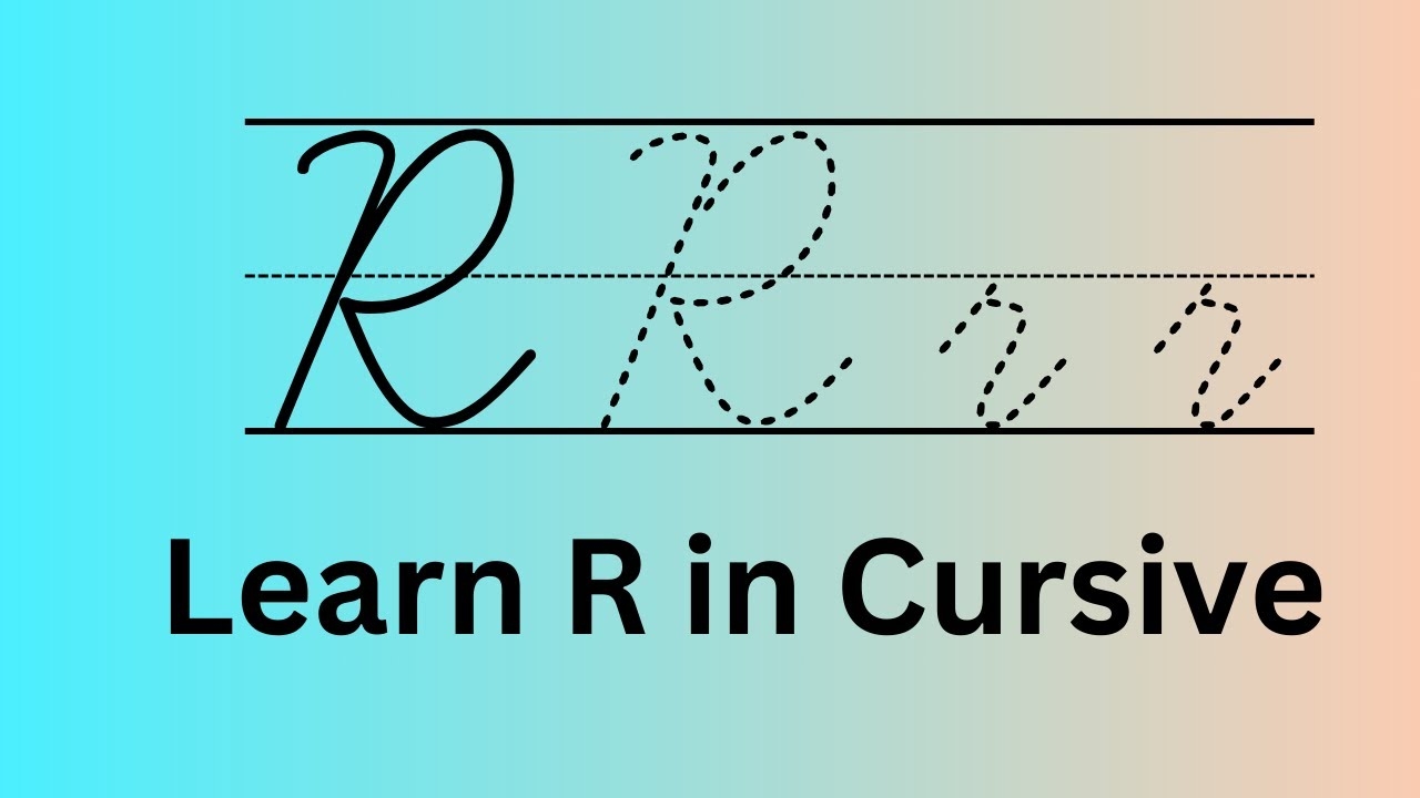 Cursive R How To Write R In Cursive YouTube