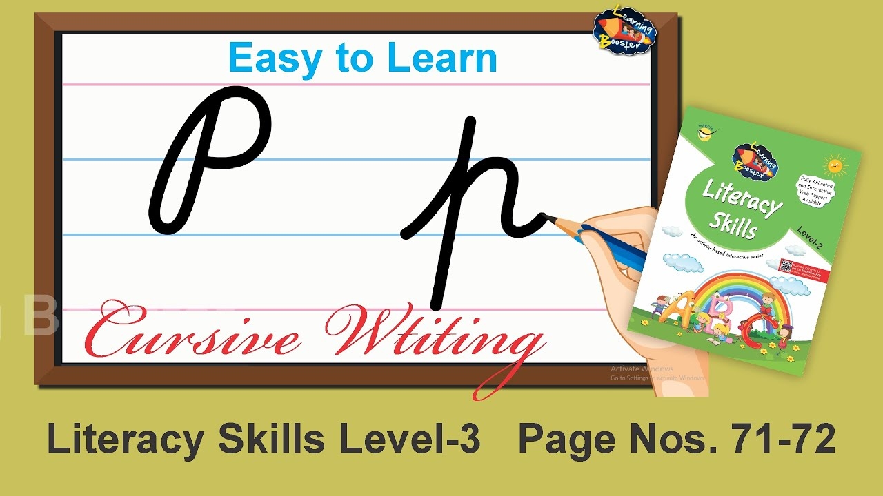 how to write a cursive p