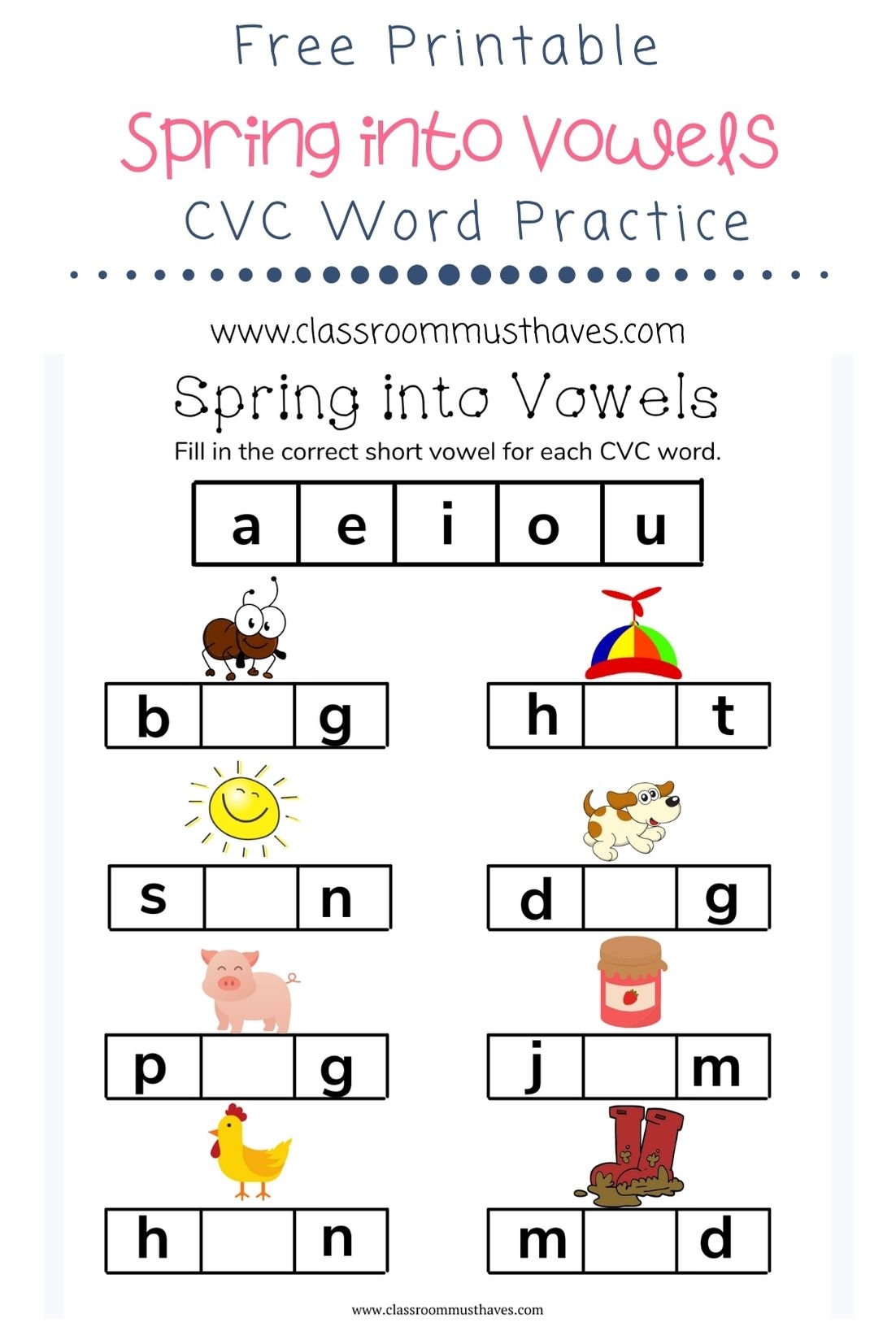 vowel and consonant worksheet