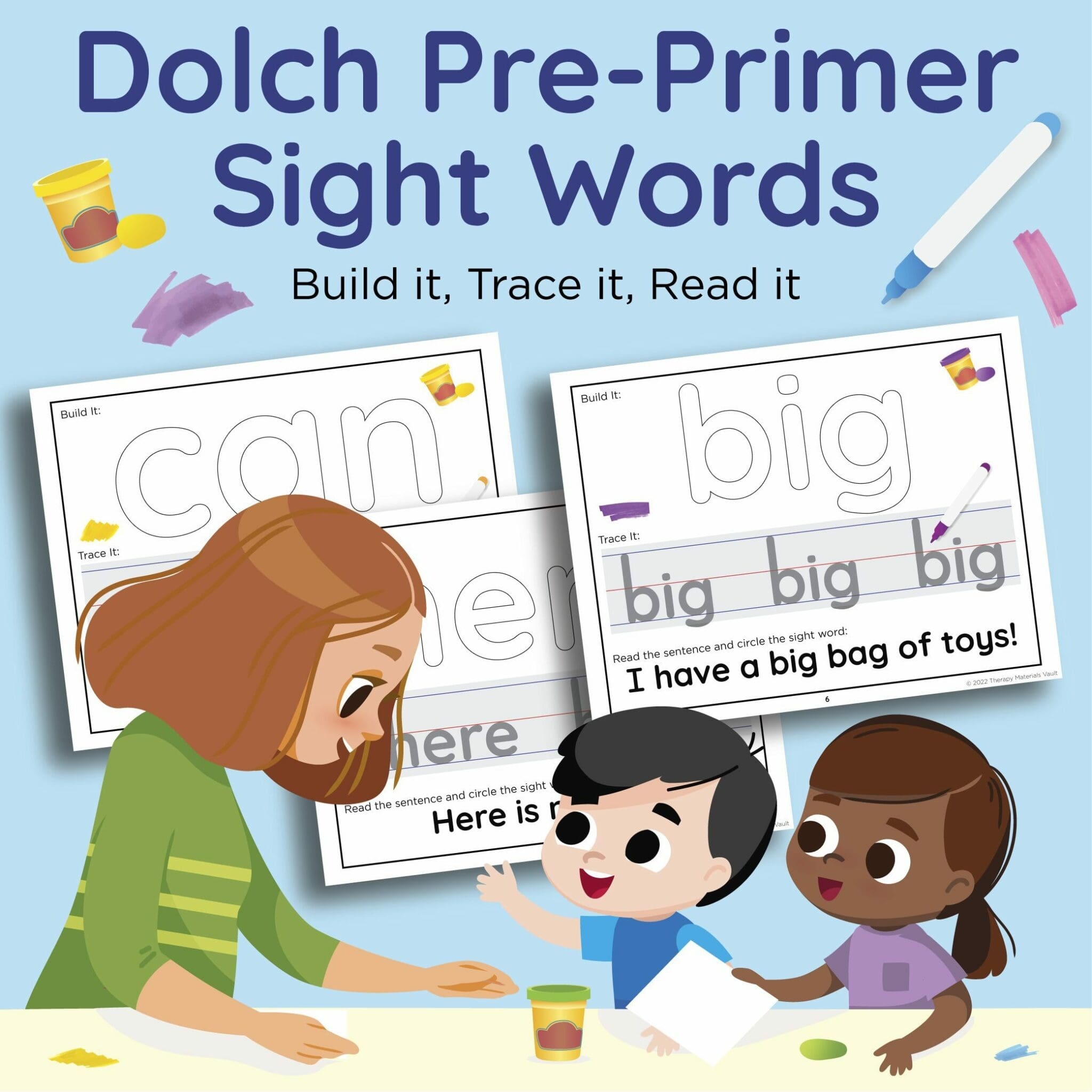 Dolch Pre Primer Sight Words TMV